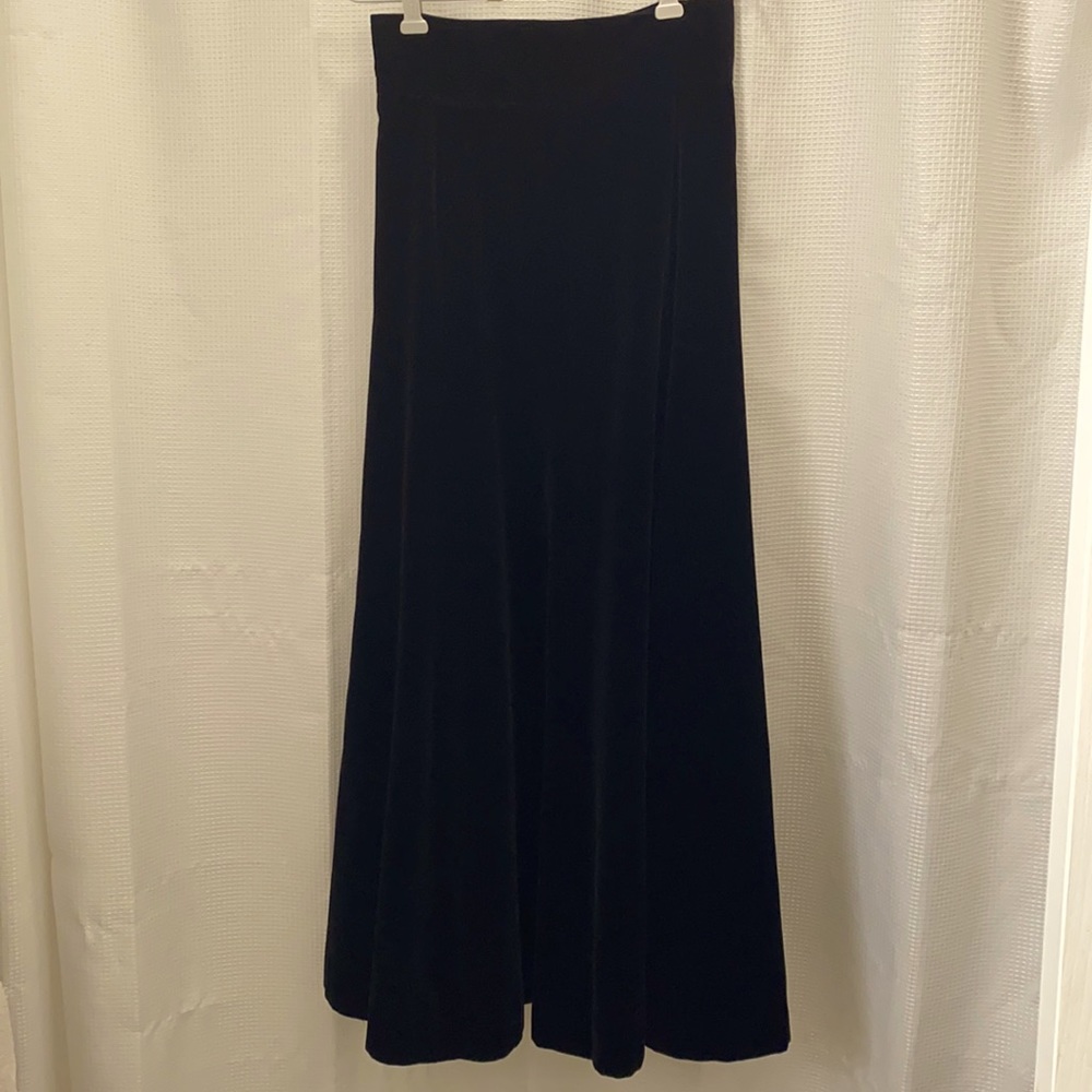 Black velvet skirt